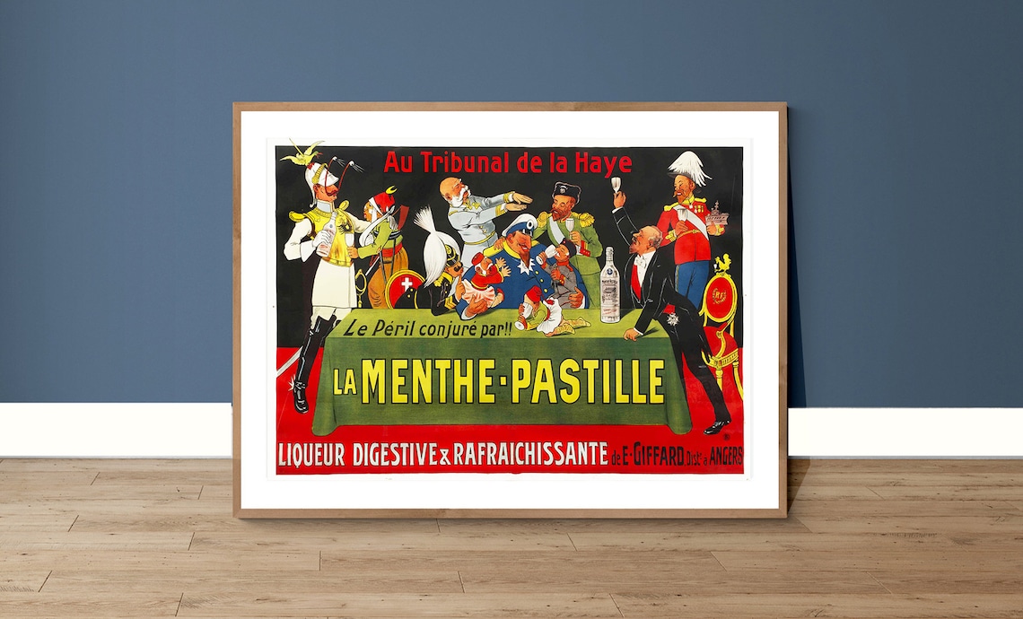 La Menthe Pastille Vintage Food Drink Poster Print