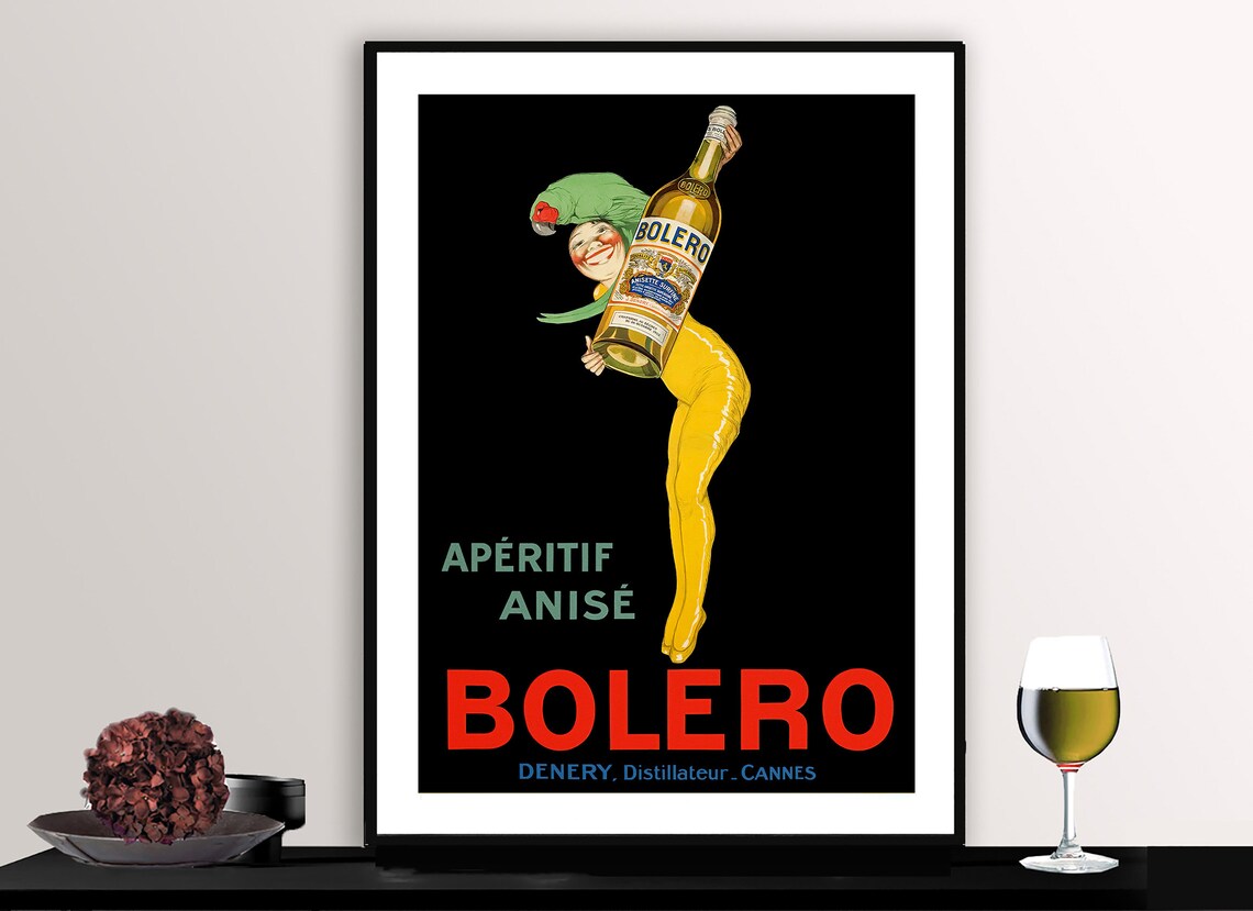 Aperitif Anise Bolero Vintage Food Drink Poster