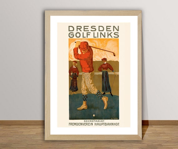 Dresden Golf Links Vintage Travel Poster Poster Paper Or Print Gift Idea Wall Decor