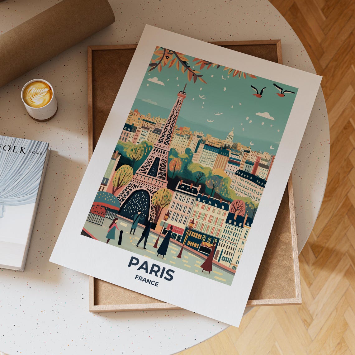 Paris Eiffel Tower in a Golden Autumn Splendor Travel Poster - Image 4