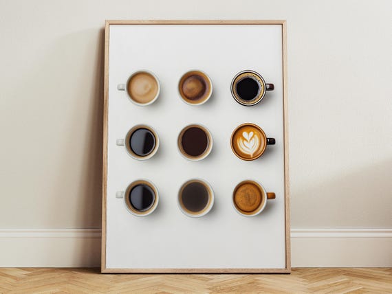 Coffee Wall Art Coffee Poster Coffee Bar Print Cafe Poster Coffee Art Coffee Bar Wall Art Coffee Lover Gift