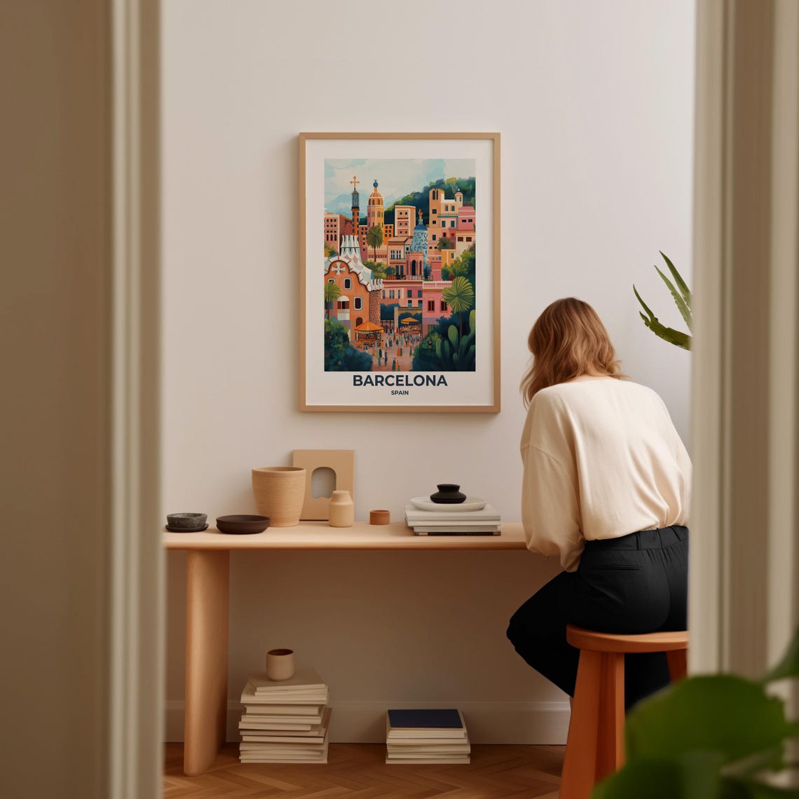 Barcelona Travel Poster Barcelona Poster Barcelona Travel Print Barcelona City Print Travel Print Travel Poster Barcelona Wall Decor 002 - Image 2