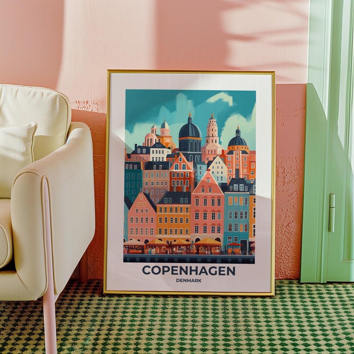 Copenhagen Nyhavn Colorful Waterfront Houses Market Denmark Poster - Image 4