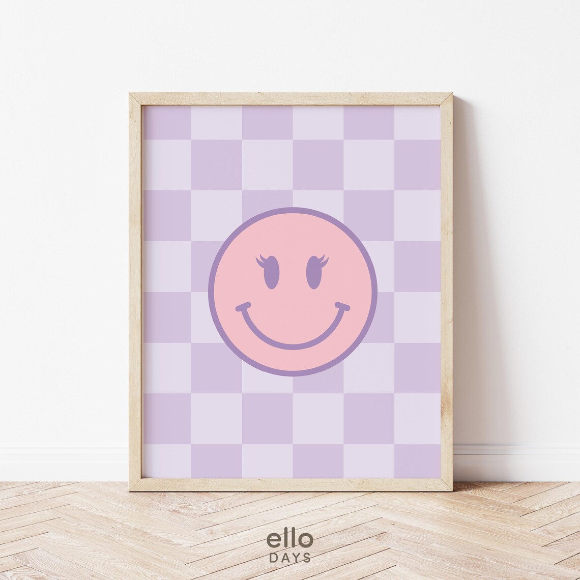 Girl Smiley Room Decor, Girly Wall Art Poster