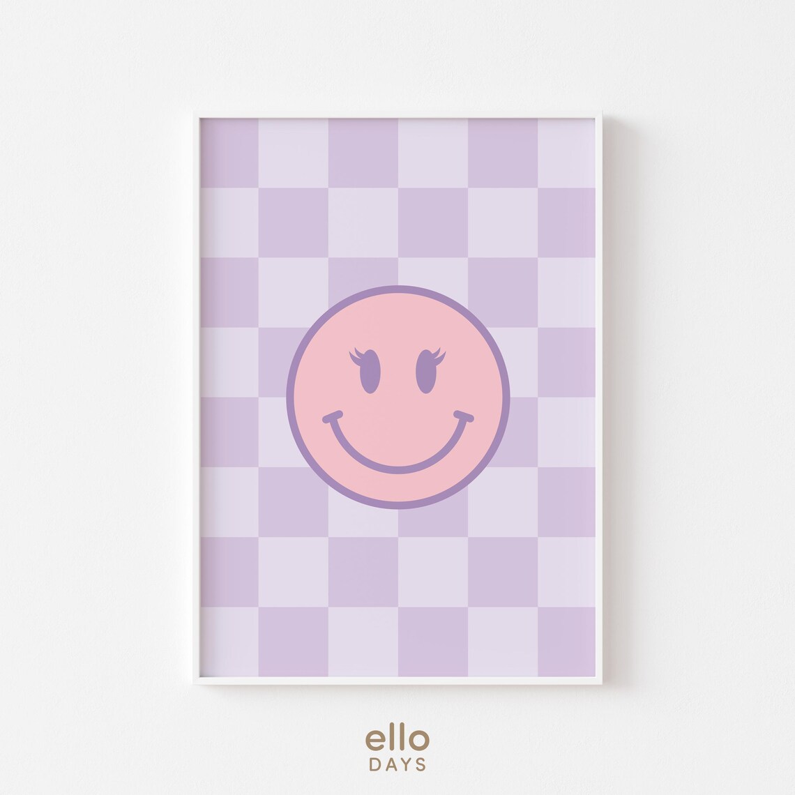 Girl Smiley Room Decor, Girly Wall Art Poster - Image 4