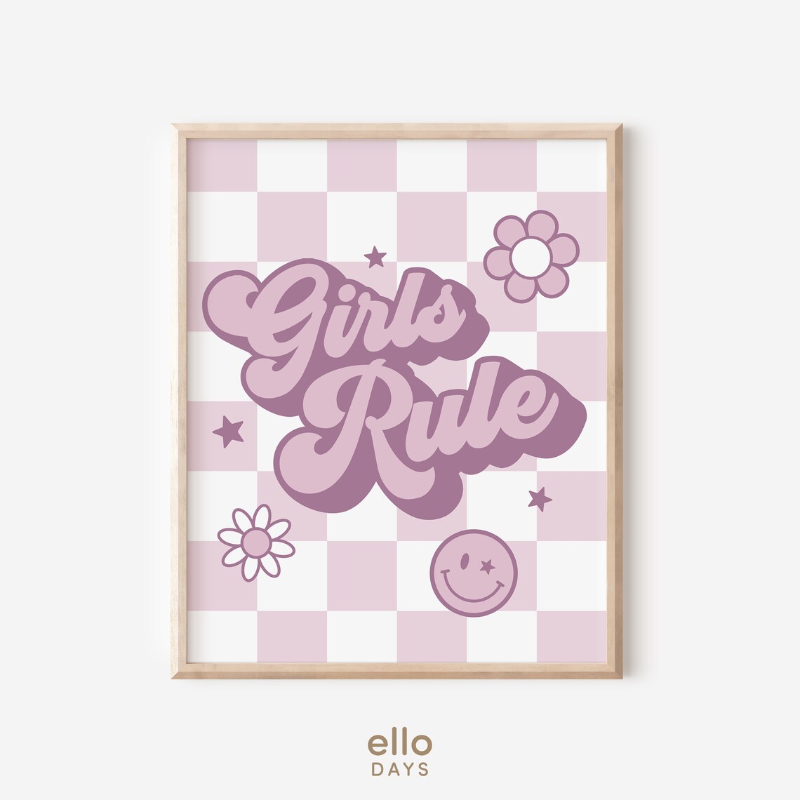 Girls Rule Boho Girl Power Bedroom Art Print - Image 4
