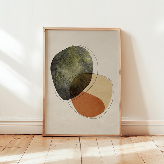 Japandi Abstract Art Print, Scandinavian Decor