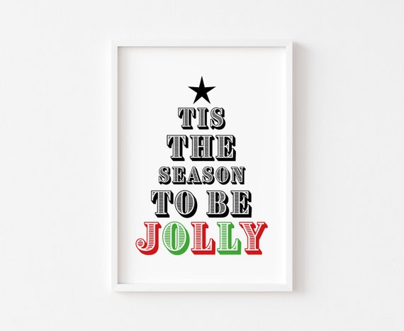 Christmas Prints Wall Art Decorations Decor Funny Home Print Holiday