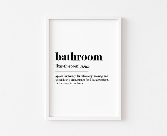Bathroom Definition Funny Toilet Wall Art Print