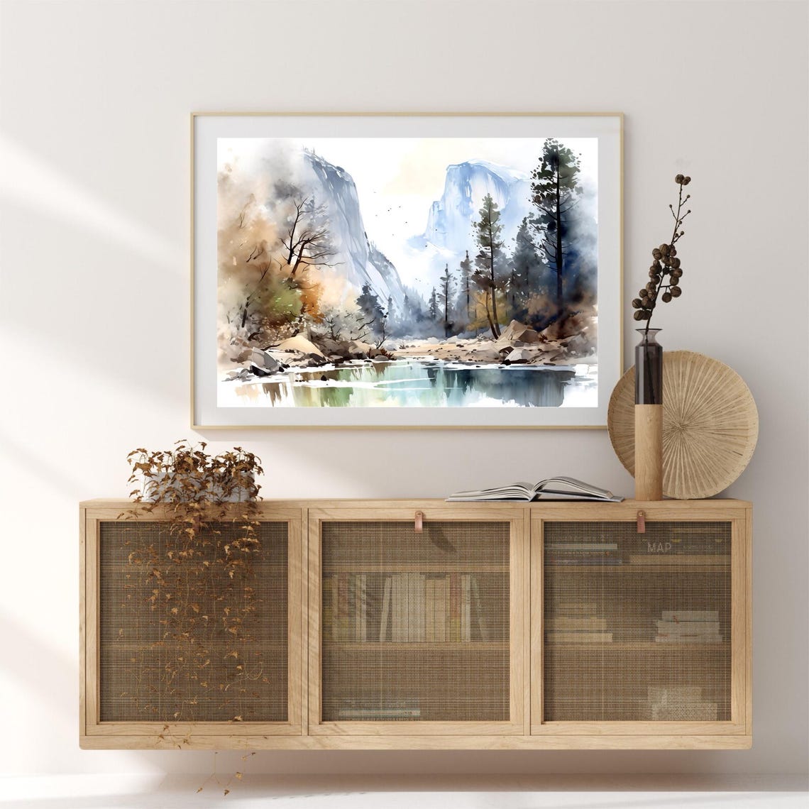 Yosemite National Park Watercolor Painting Art Print National Park Poster Usa National Park Wall Art National Park Home Decor Gift Art - Image 4