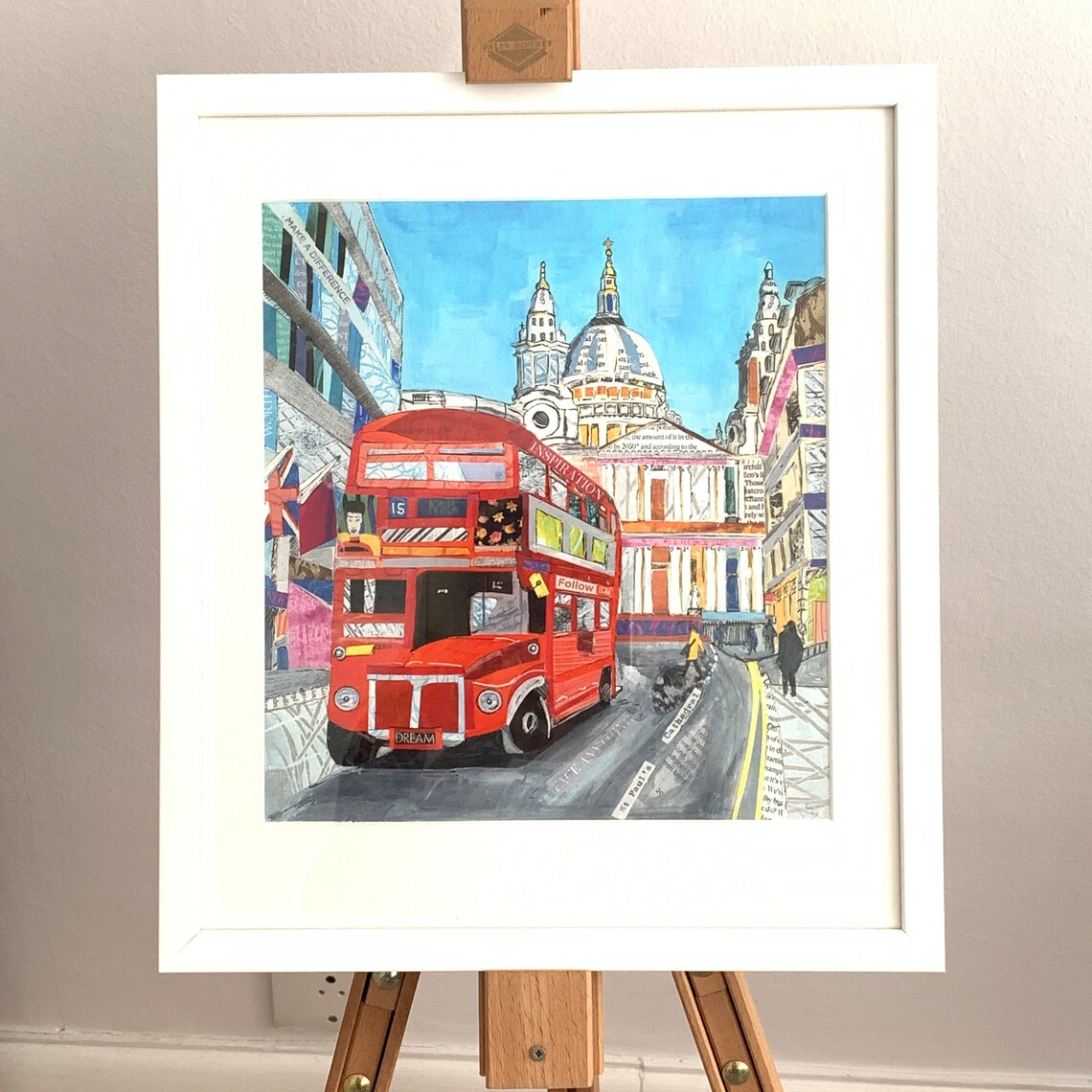 London Bus And St Pauls Cathedral Art Print