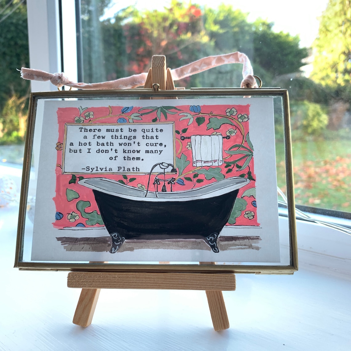 Sylvia Plath Bath Quote Bathroom Art Print