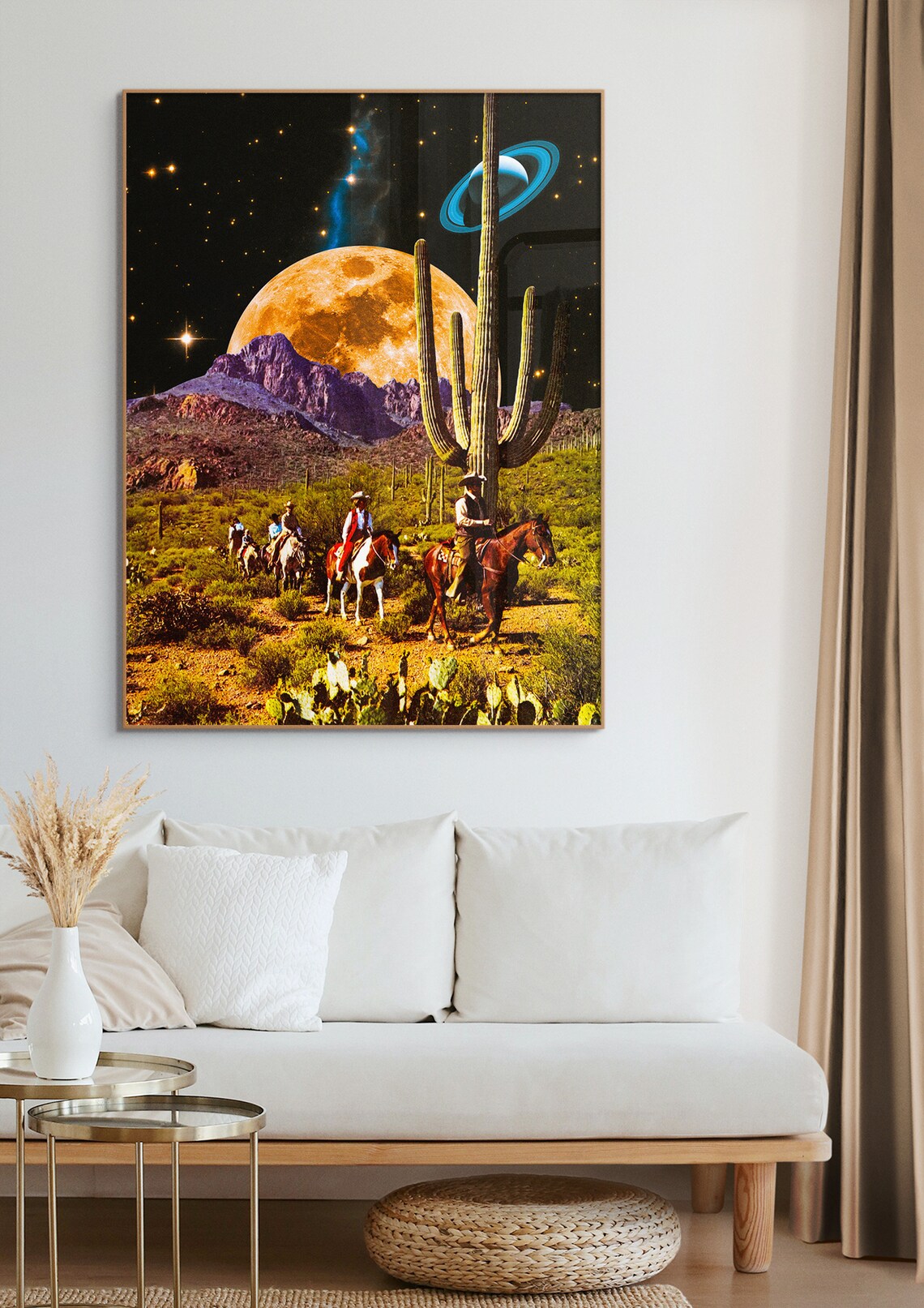 Space Cowboys Retro Futurism Cosmic Art Print - Image 2