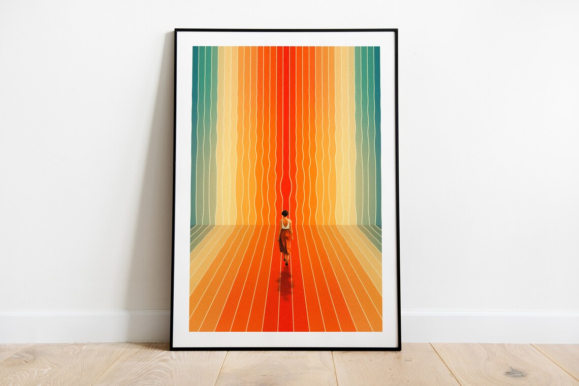 Here I Come 2 Opart Collage Vintage Art Print - Image 3