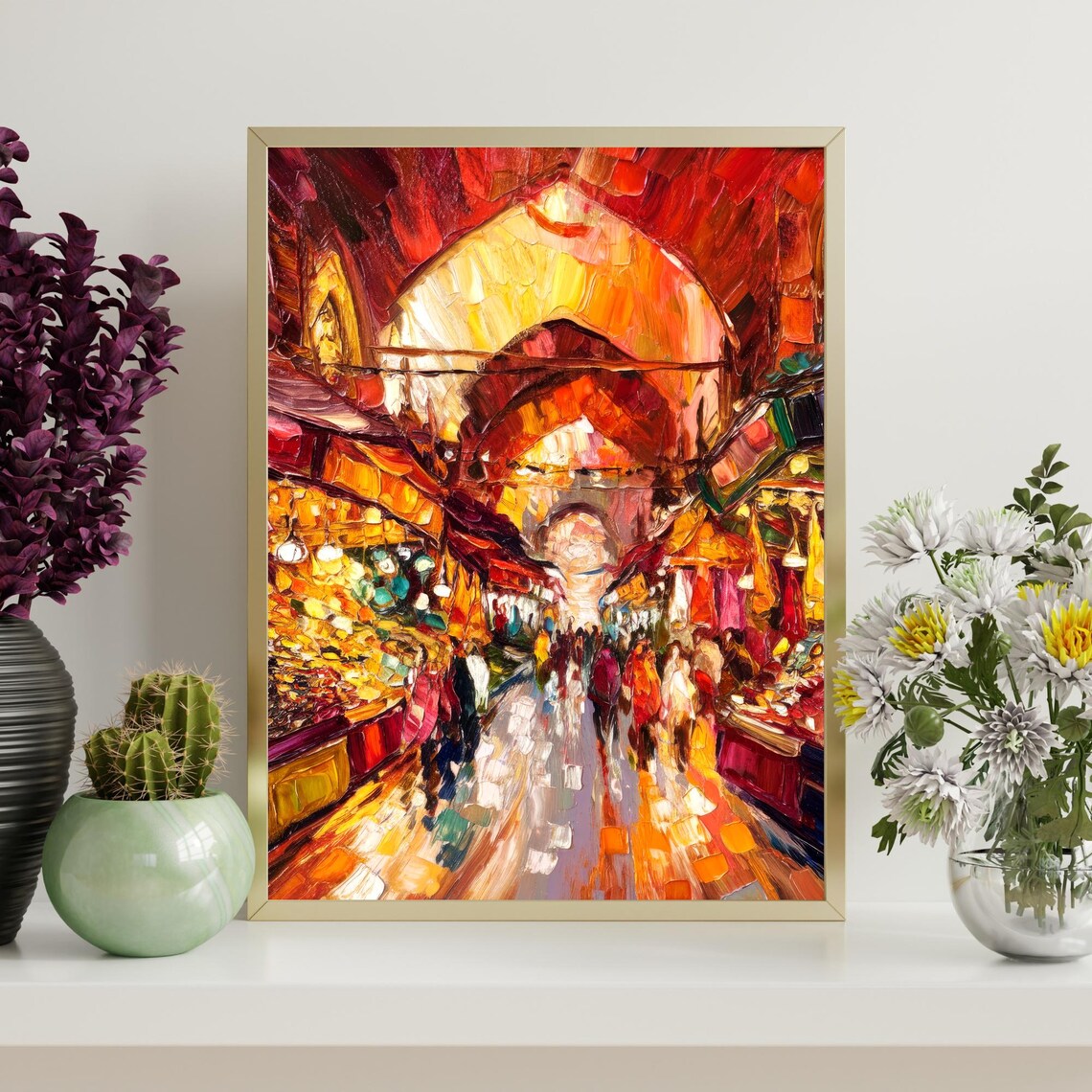 Grand Bazaar Oil Painting Istanbul Travel Poster - Image 4