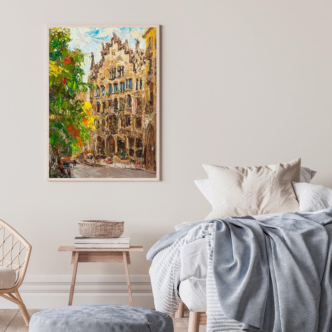 Casa Batllo Barcelona Gaudi Modernist Facade Oil Painting Poster - Image 2