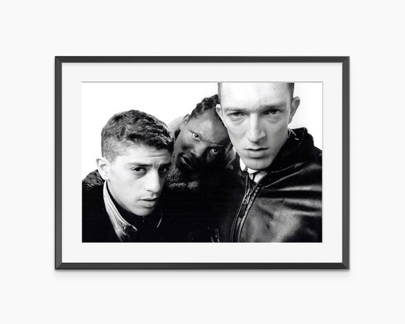 La Haine 1995 Vinz Said Hubert Cast Black And White Film Photo Poster