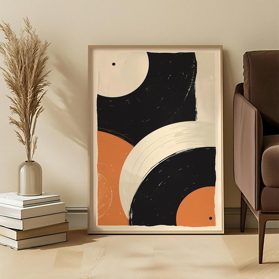 Abstract Geometric Poster, Mid-Century Modern