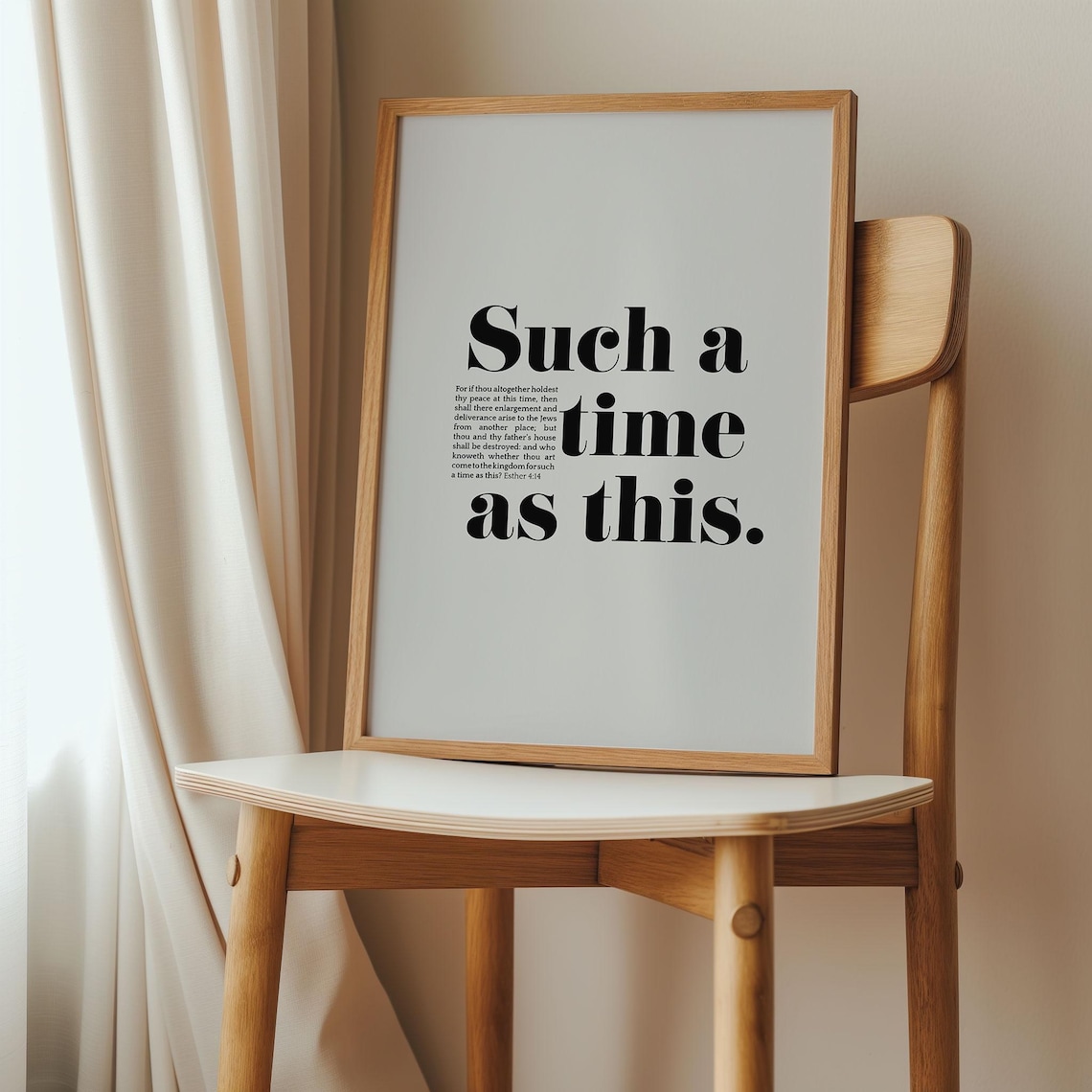 Esther 4 14 Kjv Bible Verse Wall Art Such A Time As This Christian Poster Quote Faith Print Women Of The Bible Quotes - Image 4