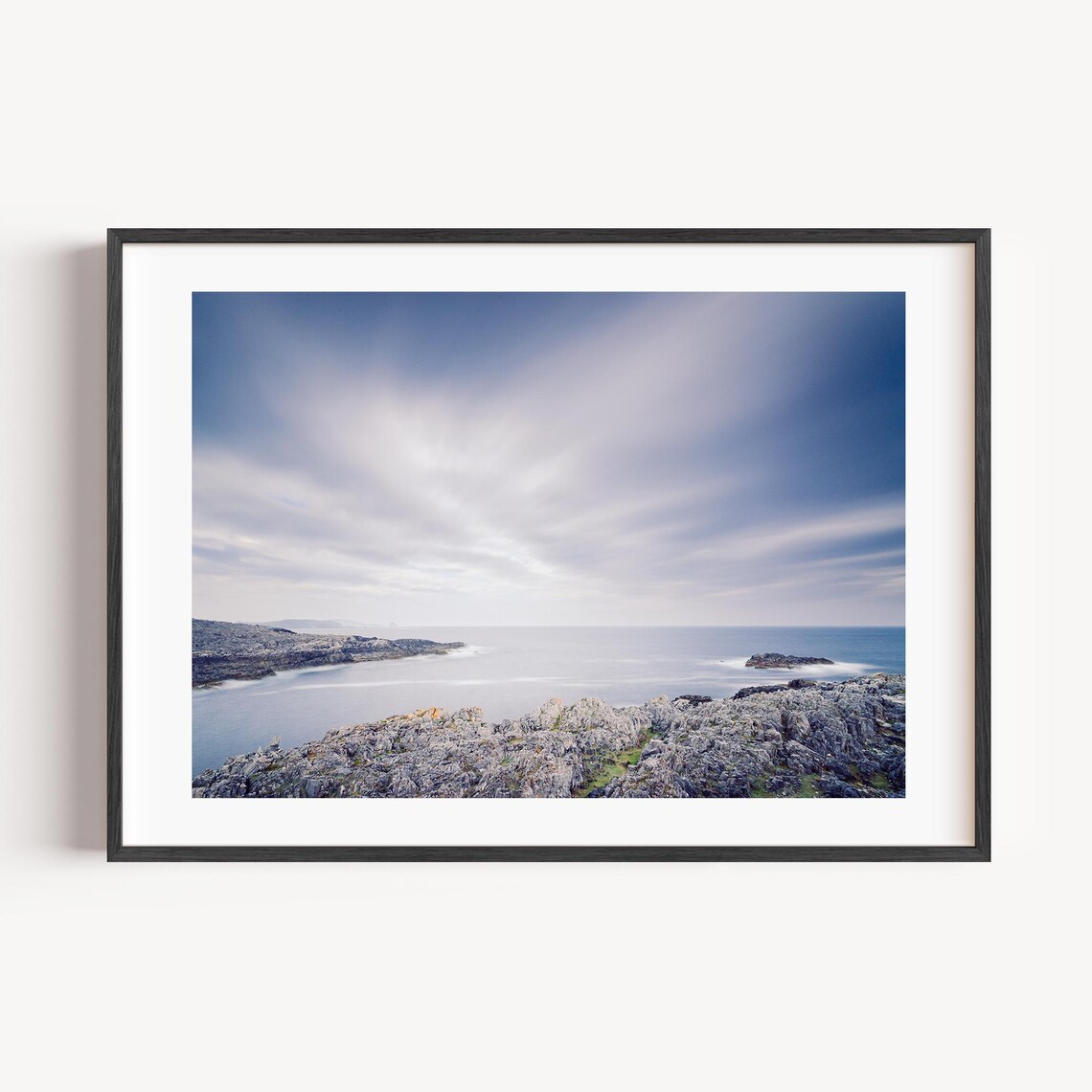 Northern Scotland Rocky Coast Long Exposure Dramatic Seascape Photo Print