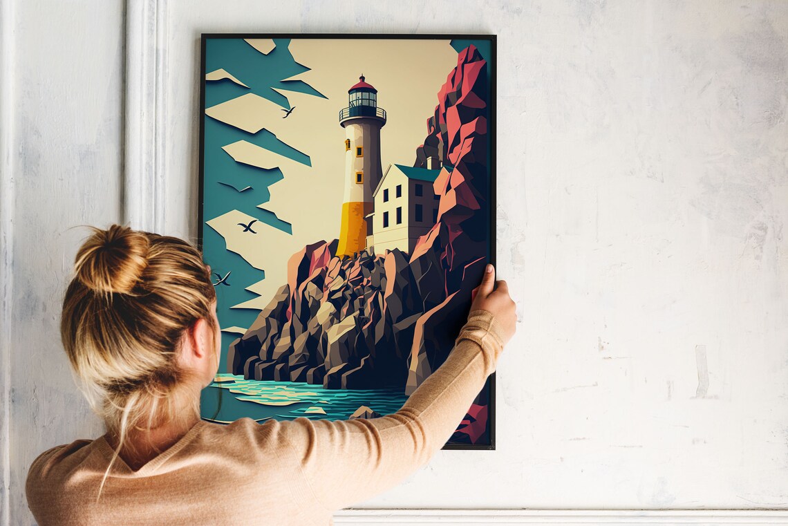 Split Rock Lighthouse Print, Minnesota Travel Poster - Image 2