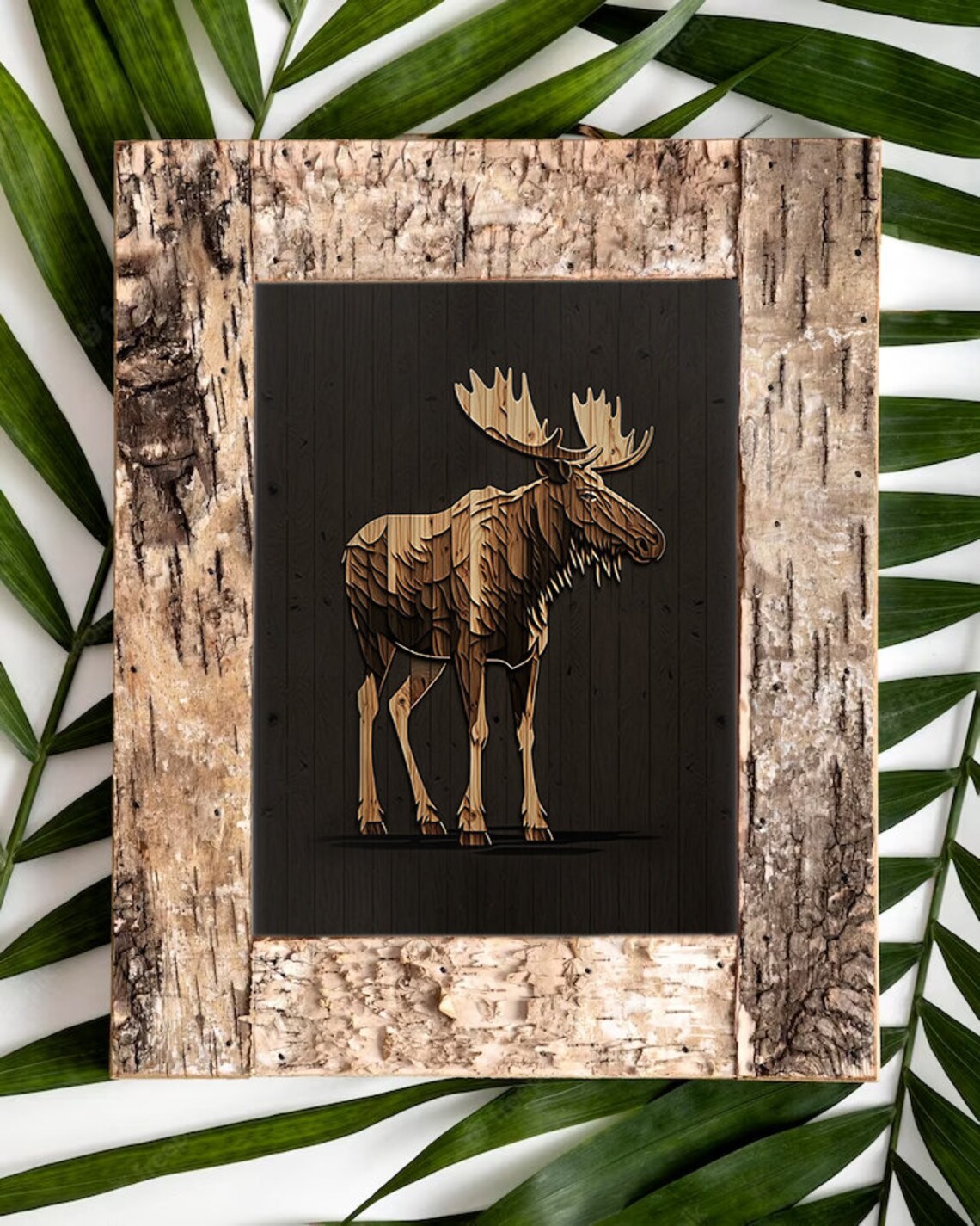 Moose Illustration Rustic Wall Art, Vintage Moose - Image 4