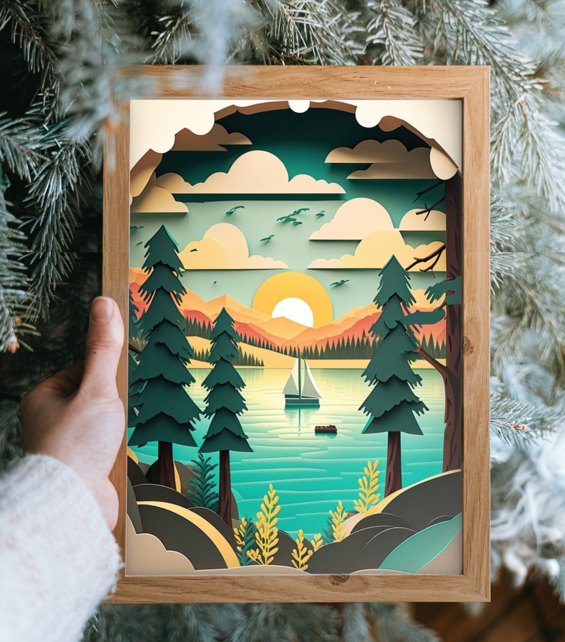 Sailboat Print Lake Superior Print Minnesota Print Up North Painting Art From Minnesota Artist Lake House Cabin Art Minnesota - Image 4