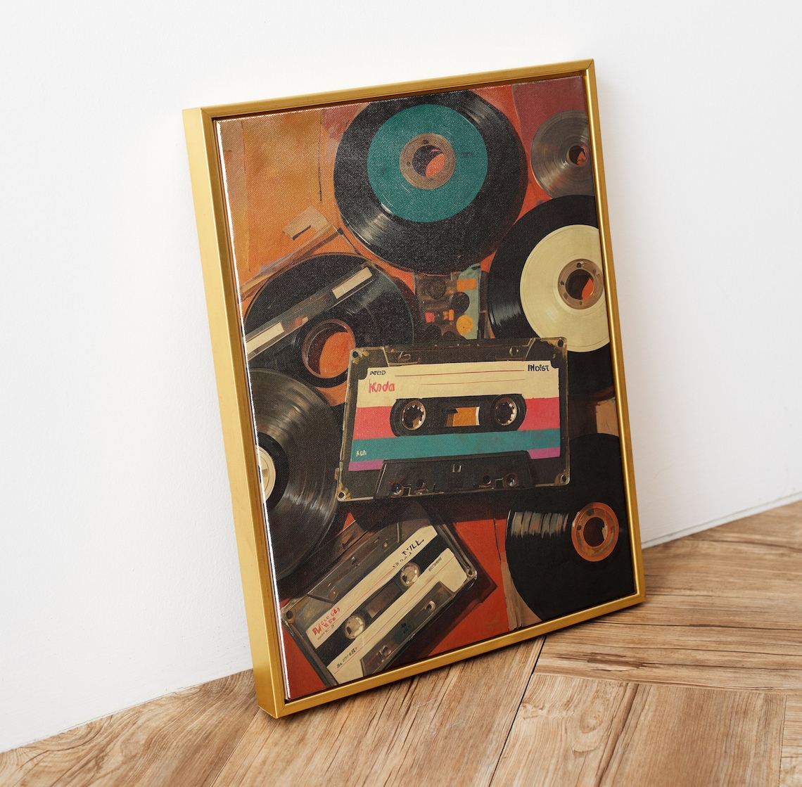 Vintage Record Eclectic Music Room Art Print - Image 6