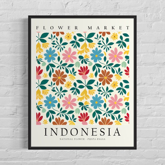 Indonesia National Flower Puspa Bangsa Botanical Print
