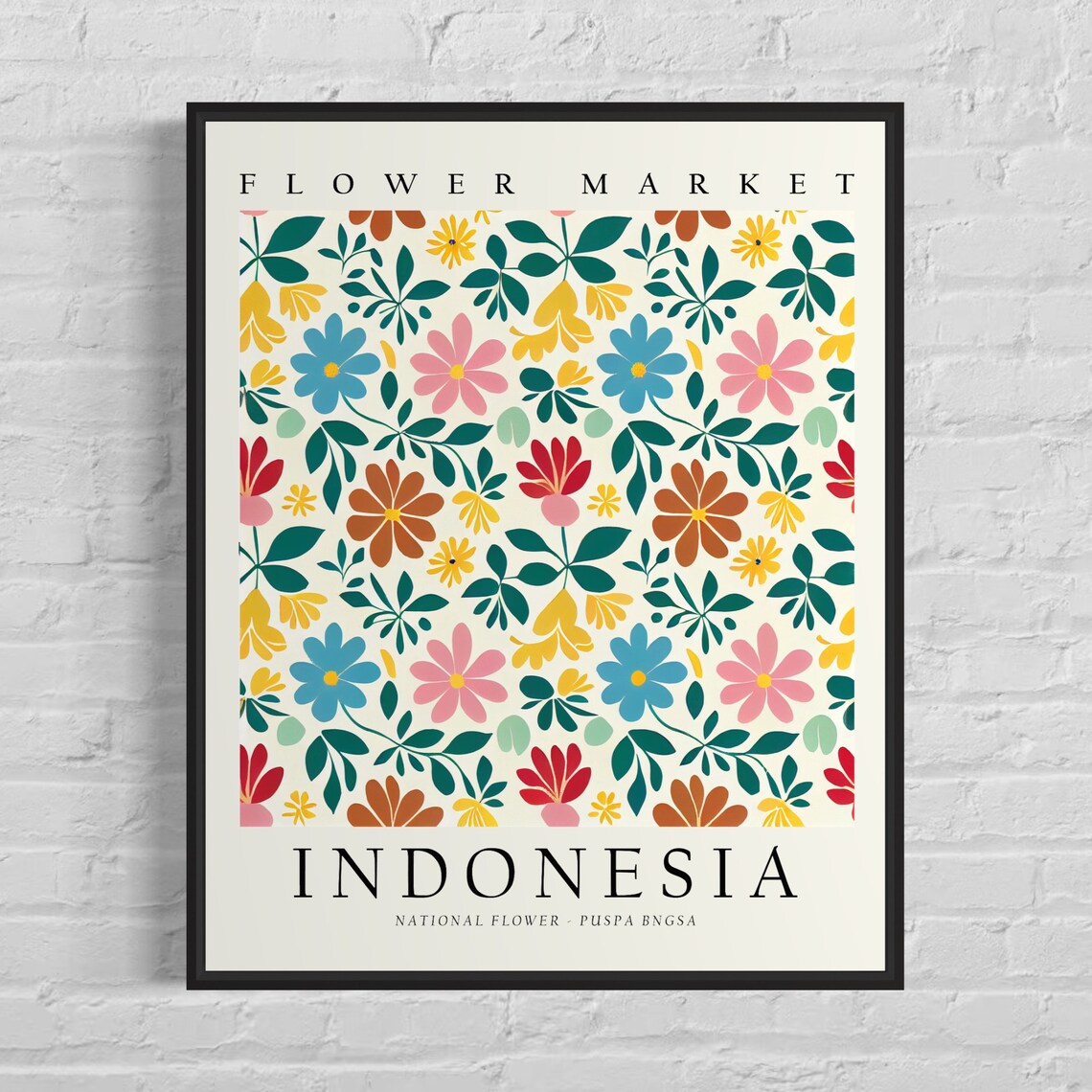 Indonesia National Flower Puspa Bangsa Botanical Print