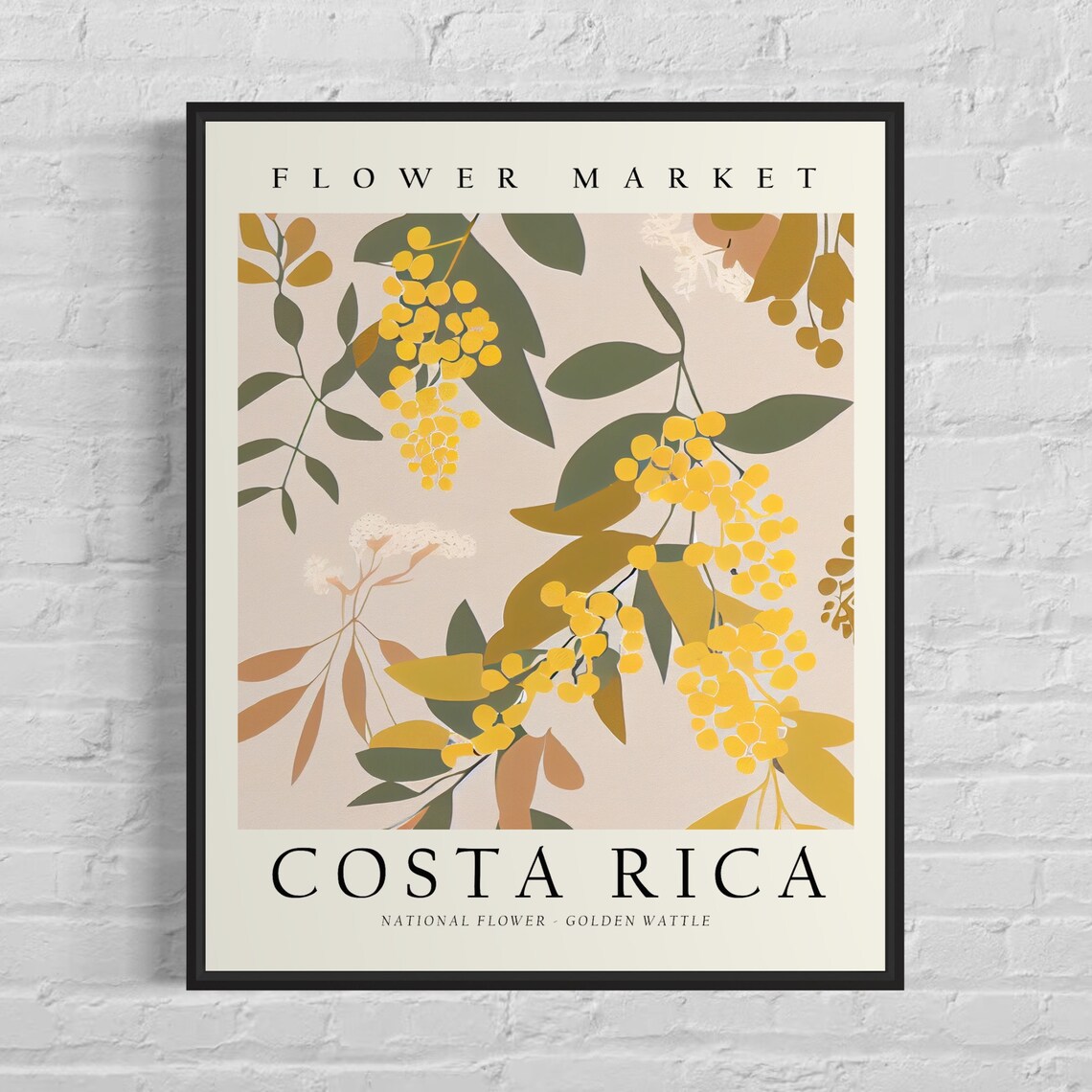 Costa Rica Flower Market Botanical Art Print