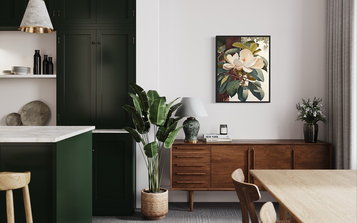 Southern Magnolia Tree Art Print, Botanical Wall Art - Image 2