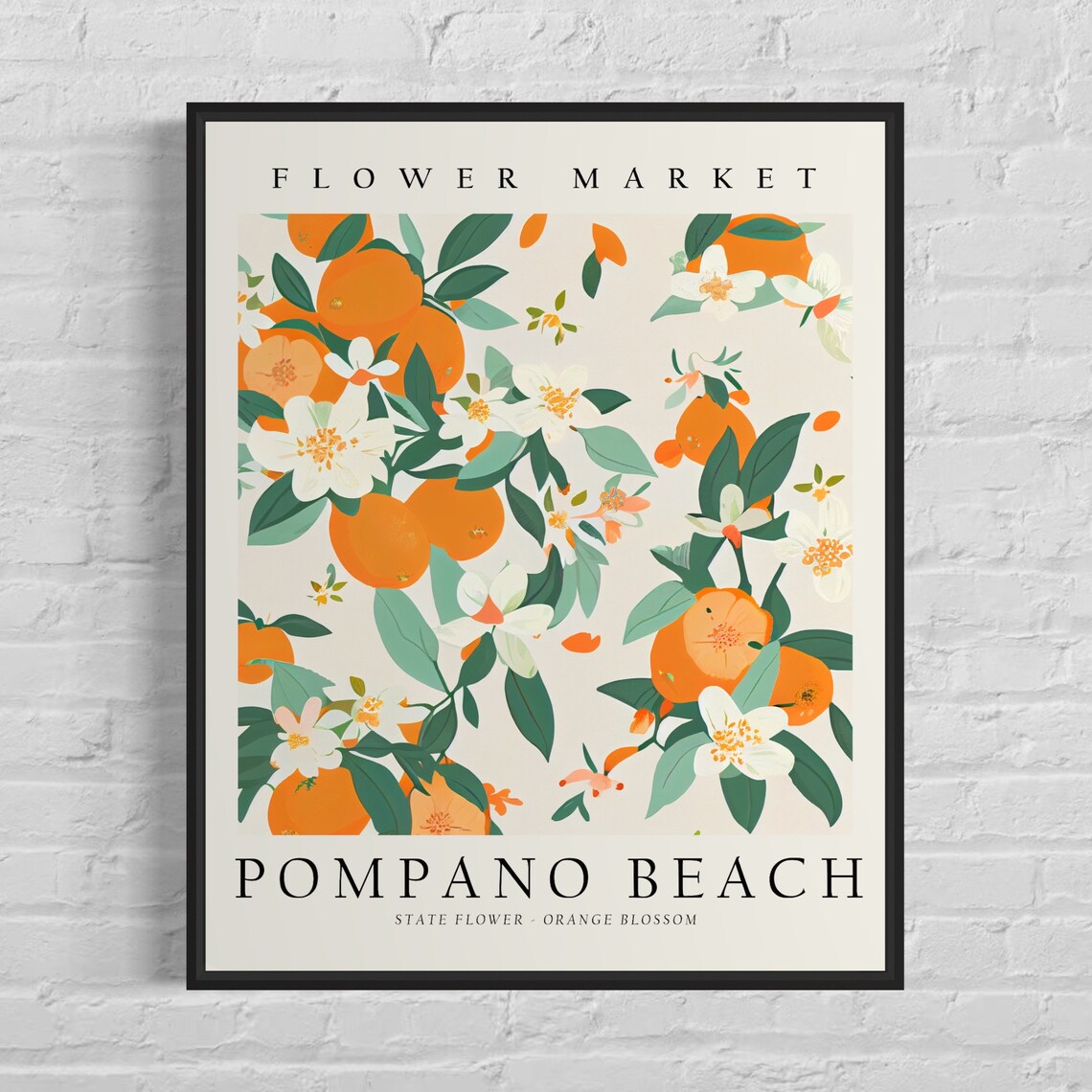 Pompano Beach Florida Flower Market Orange Blossom Art Print