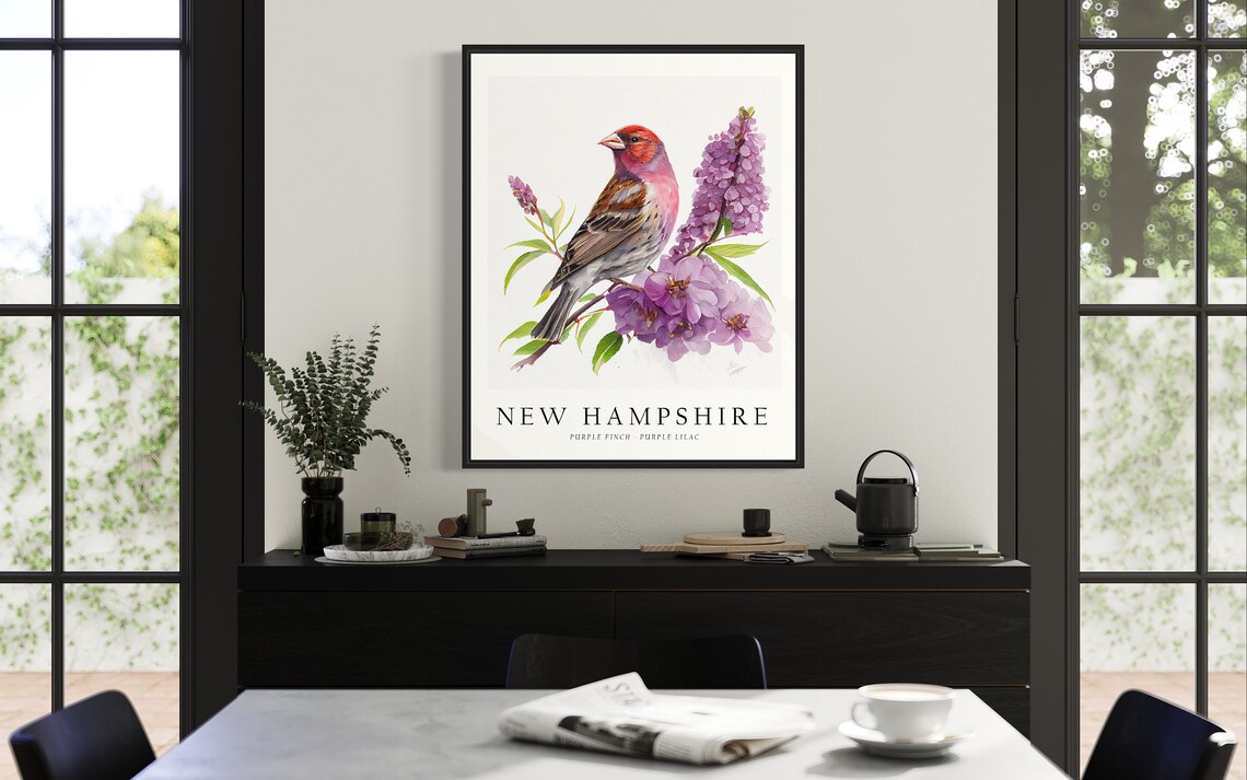 New Hampshire State Bird Art Print, Home Decor - Image 3