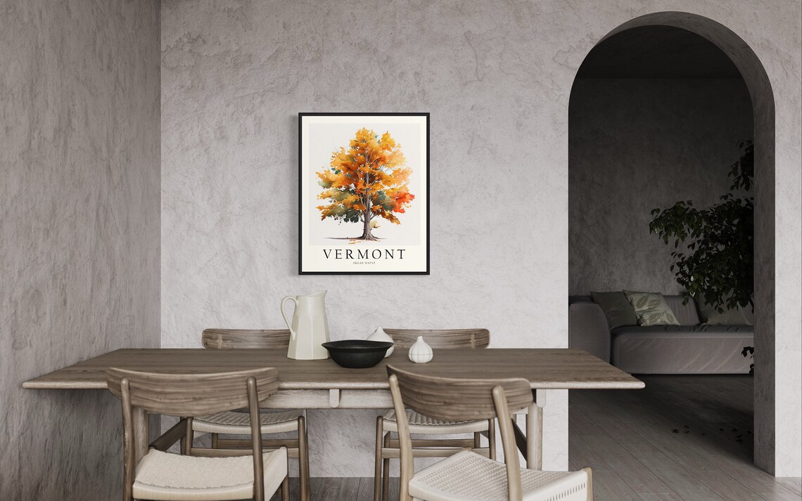 Vermont State Tree Sugar Maple Art Print - Image 3