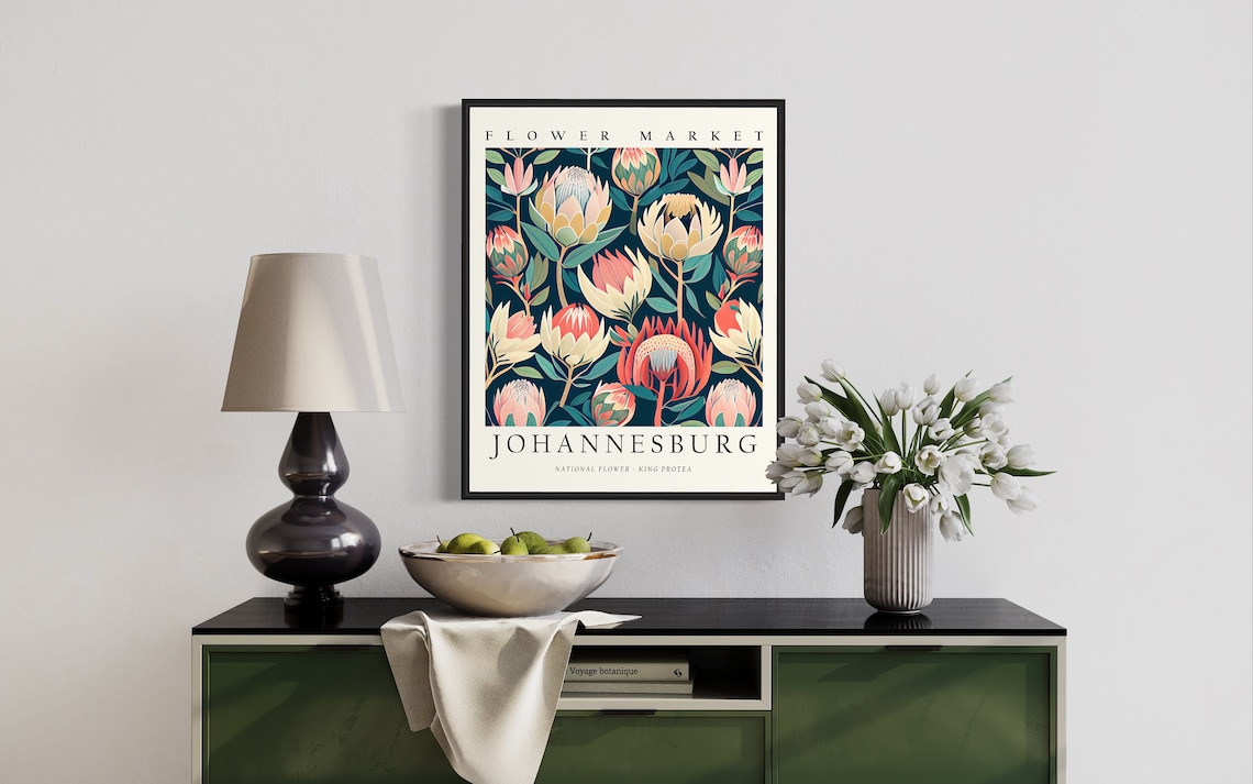 Johannesburg South Africa Flower Market Art Print - Image 2