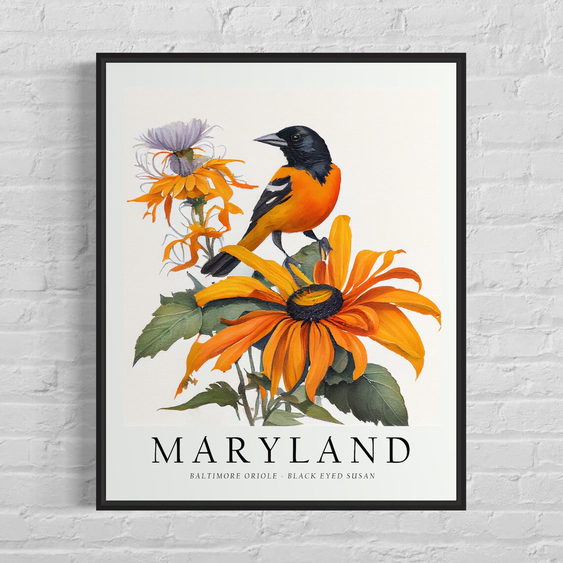 Maryland State Bird Art Print, Home Decor