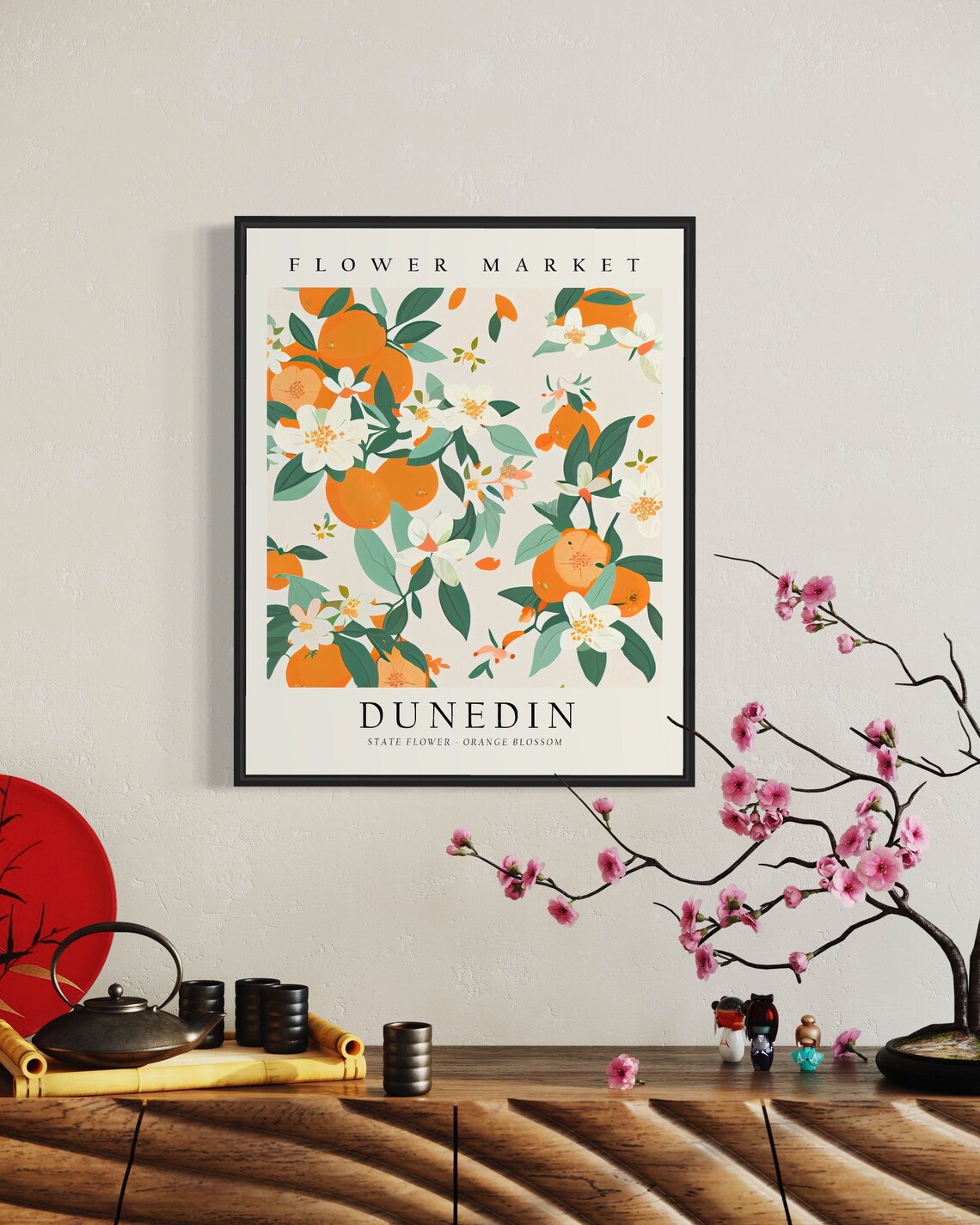 Dunedin Florida Flower Market Botanical Art Print - Image 2