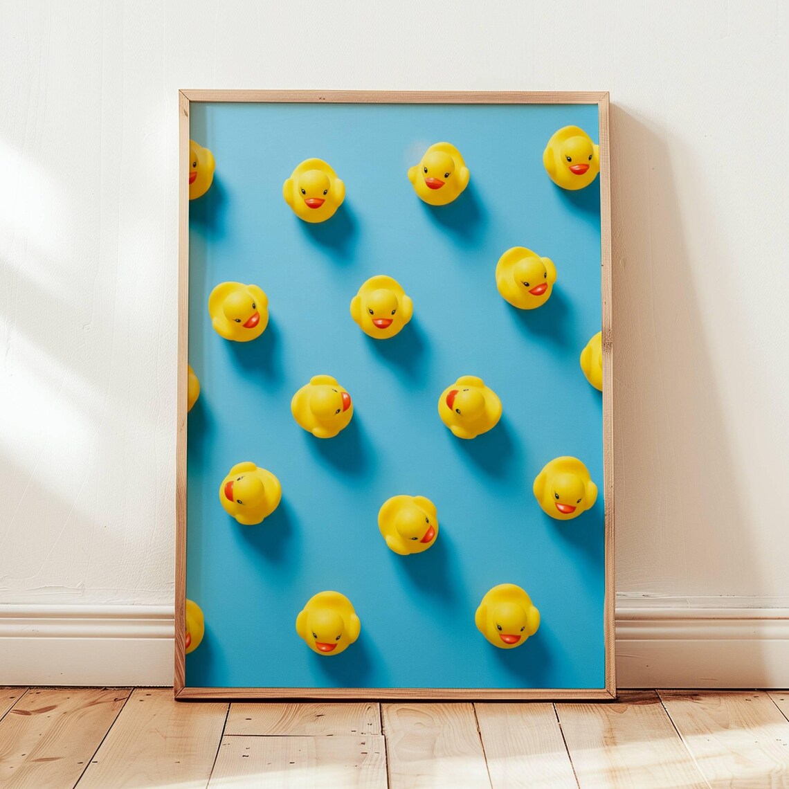 Rubber Duck Print Cute Bathroom Decor Toilet Funny Wall Art Kids Poster