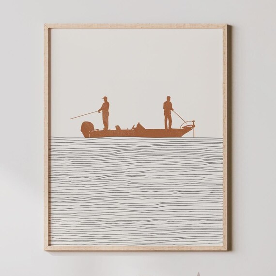 Bass Boat Fishing Gift Print, Christmas Custom Choice