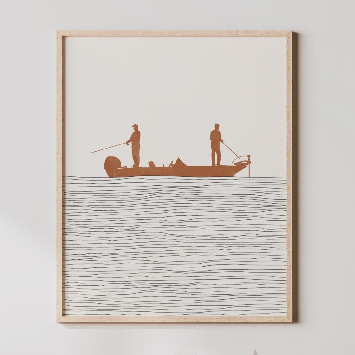 Bass Boat Fishing Gift Print, Christmas Custom Choice