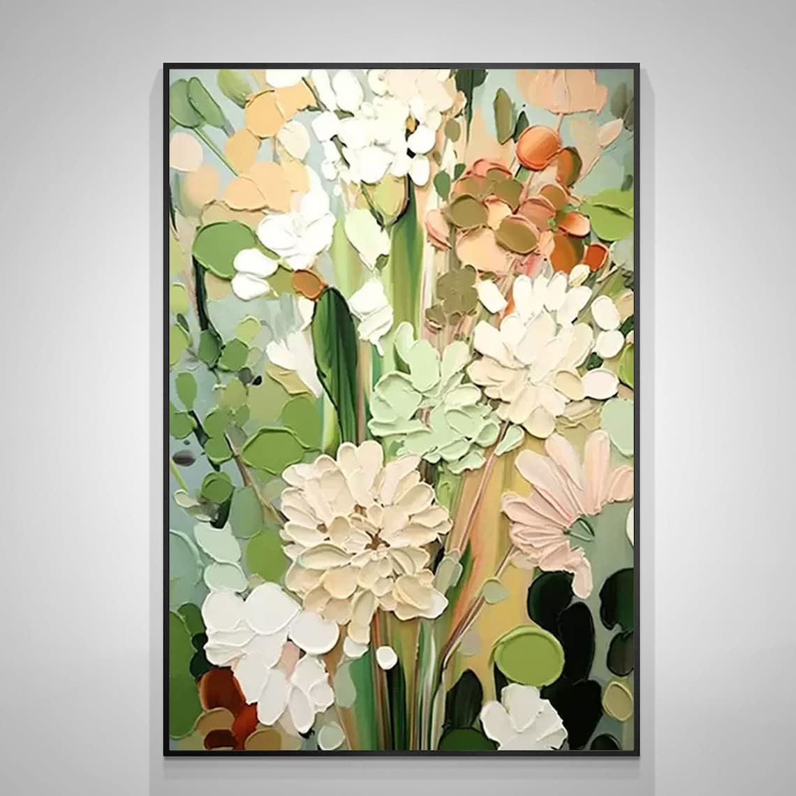 Custom Floral Painting, Neutral Tone Wall Art Print - Image 2