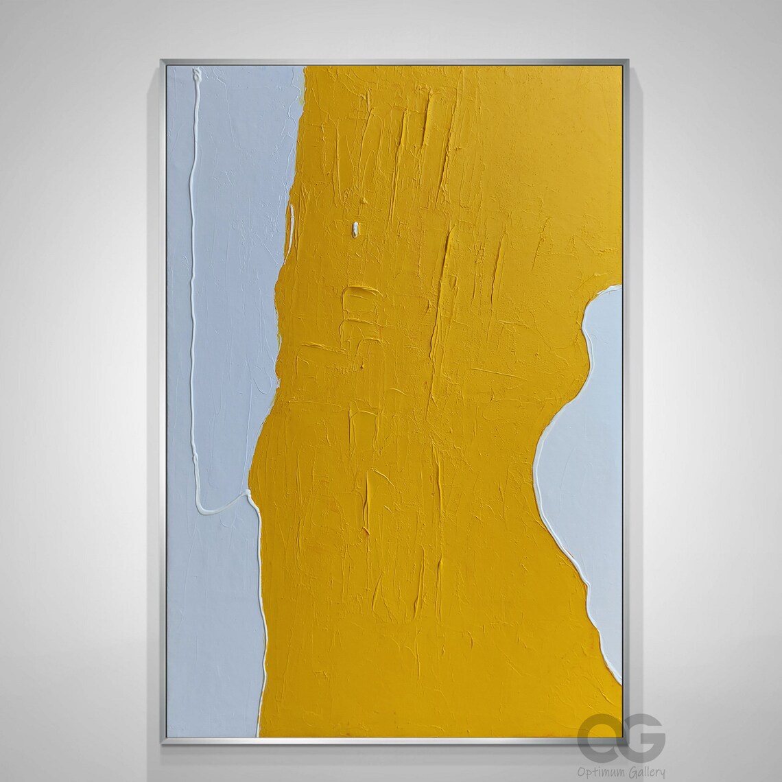 Minimalist Yellow Abstract Lady's Body Art Print - Image 2