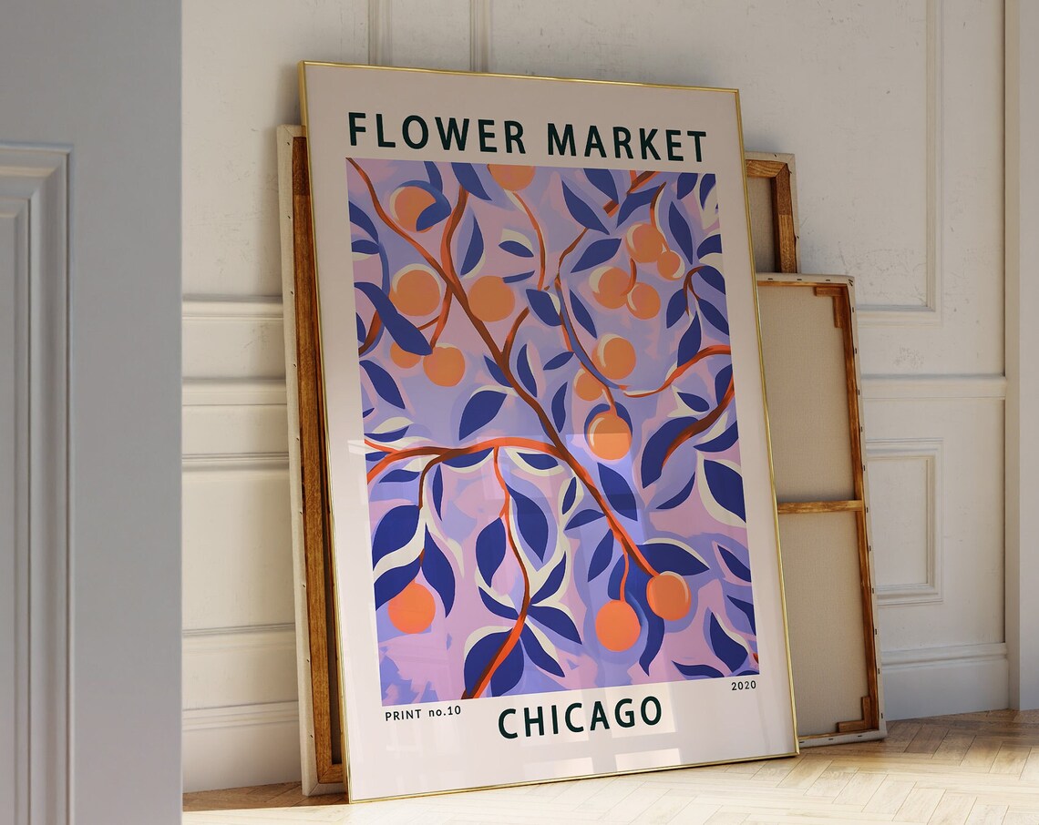 Chicago Flower Market 2020 Abstract Floral Branches Wall Art - Image 2