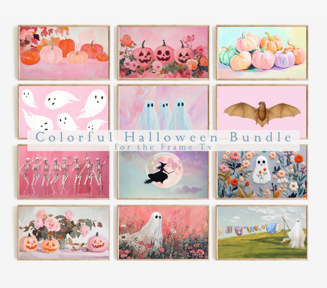 Pastel Witch Painting, Halloween Fall TV Art Print - Image 2