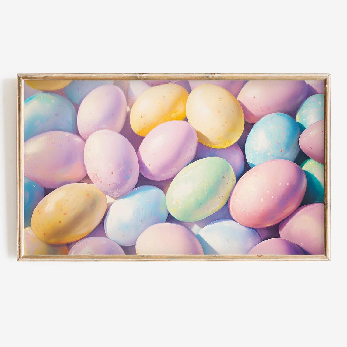 Pastel Easter Egg Painting, Colorful Spring Backdrop
