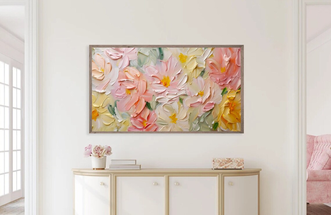 Abstract Floral Painting, Pastel Spring Art Print - Image 5