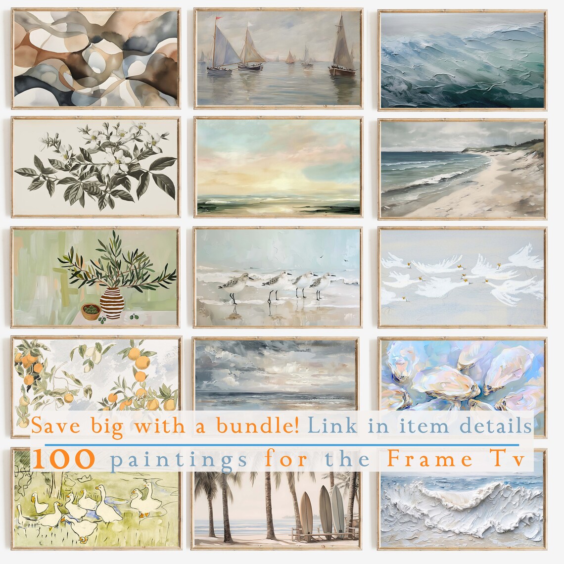 Vintage Sailboat Lake Art Print, Soft Neutral Tones - Image 2