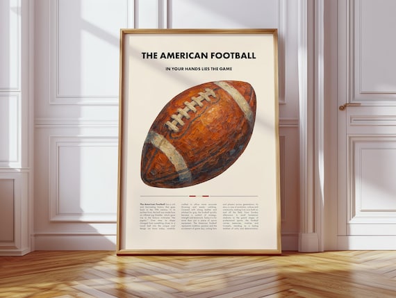 The American Football In Your Hands Lies The Game Vintage Poster