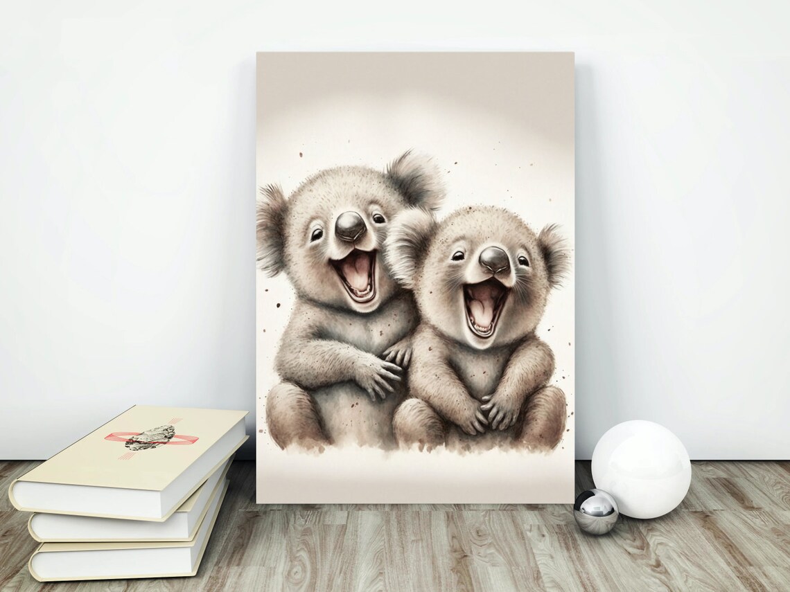Positive Koala Art Print, Funny Wall Decor - Image 4